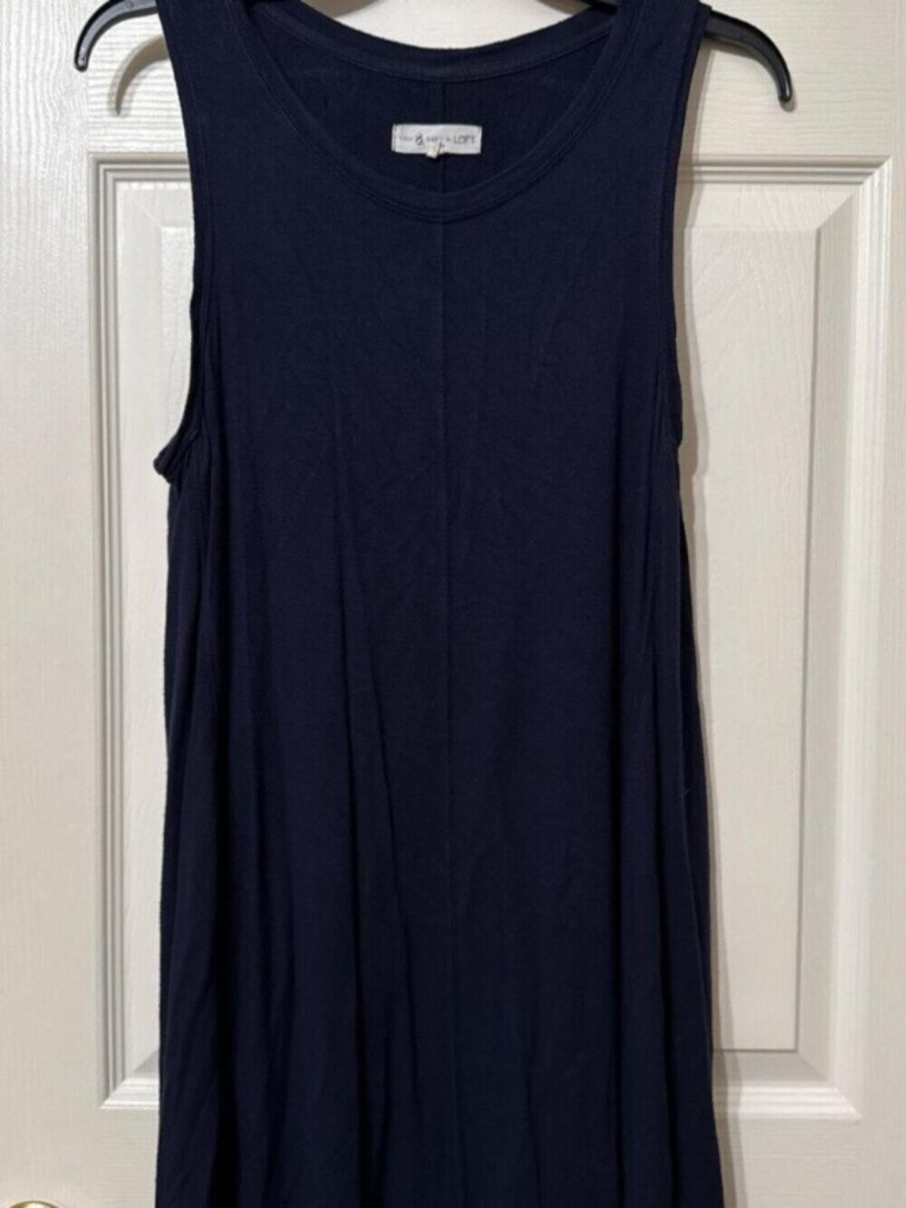 Navy sleeveless blue dress  #summerdress